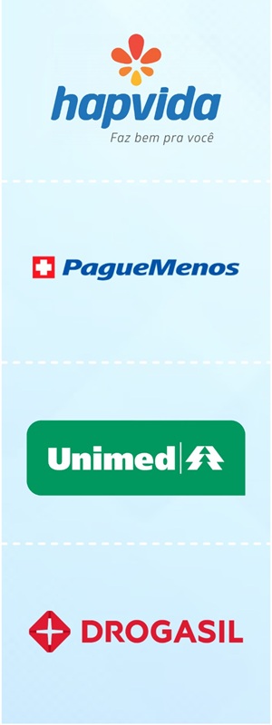 Hapvida, Pague Menos, Unimed e Drogasil